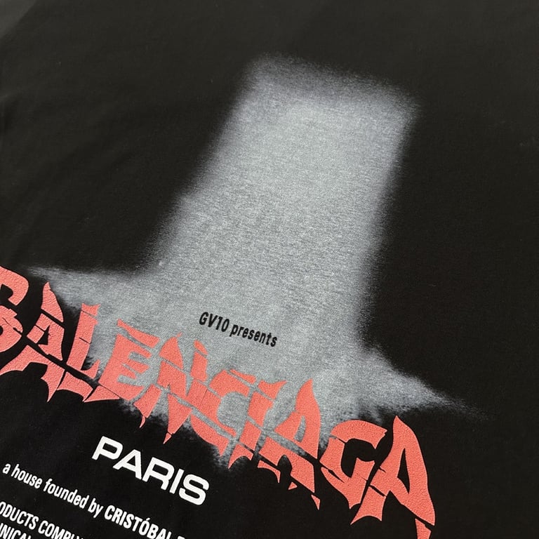 Balenciaga GV10 Graphic T-Shirt Black - 11