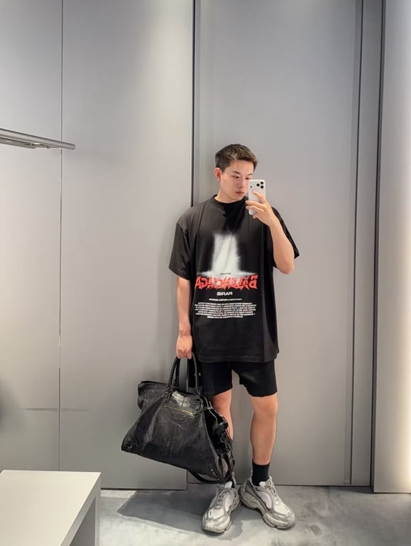 Balenciaga GV10 Graphic T-Shirt Black - 5