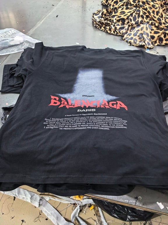 Balenciaga GV10 Graphic T-Shirt Black - 6
