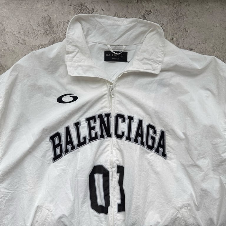 Balenciaga 01 Graphic Track Jacket White - 4