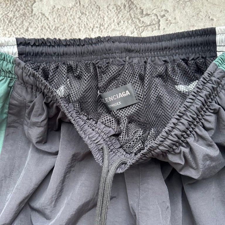 Balenciaga Color-Block Track Pants Grey Green - 5