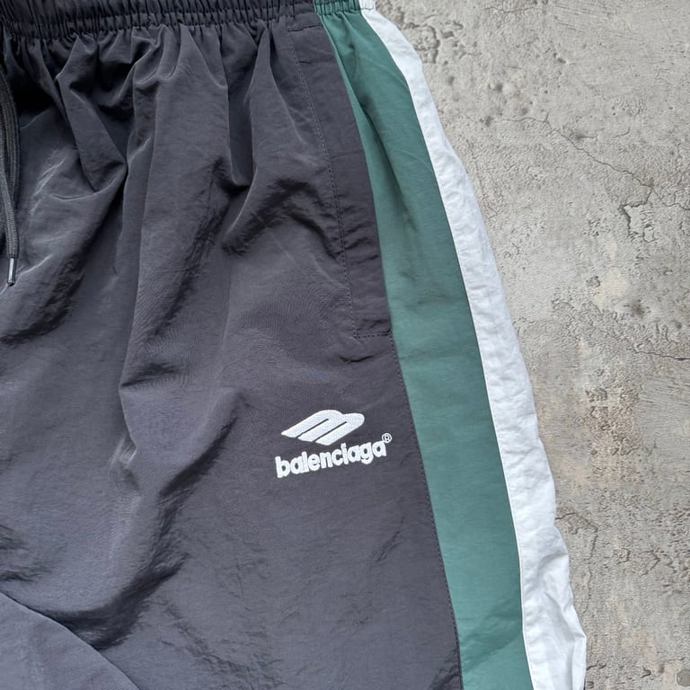 Balenciaga Color-Block Track Pants Grey Green - 7