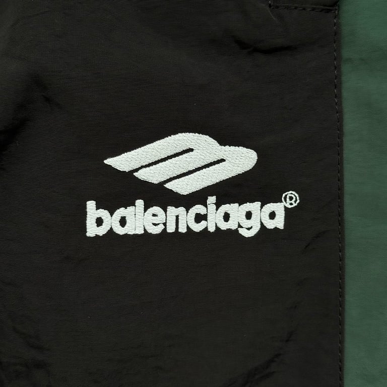 Balenciaga Color-Block Track Pants Grey Green - 8