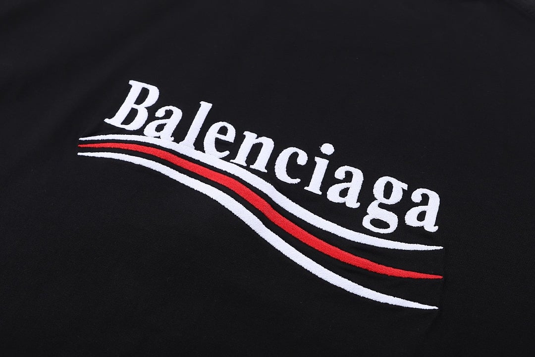 Balenciaga Political Campaign Logo T-Shirt Black - 12