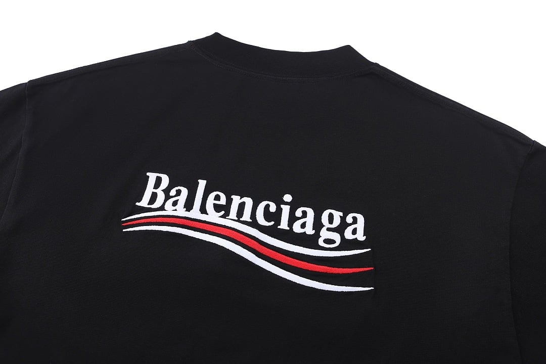 Balenciaga Political Campaign Logo T-Shirt Black - 10