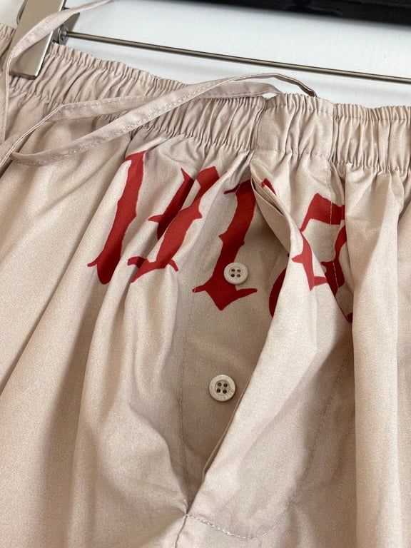 Balenciaga Tattoo Graphic Shorts Beige - 8
