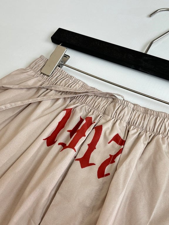 Balenciaga Tattoo Graphic Shorts Beige - 9
