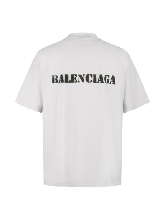 Balenciaga Spray Logo Distressed T-Shirt - 17