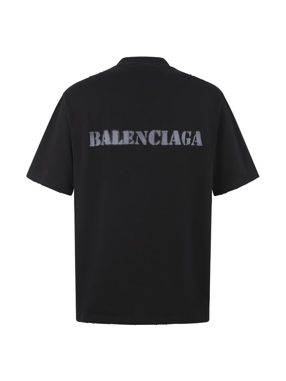 Balenciaga Spray Logo Distressed T-Shirt - 8