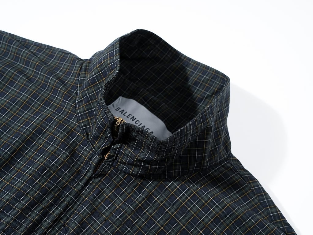 Balenciaga Plaid Zip-Up Jacket 3101-41L - 7