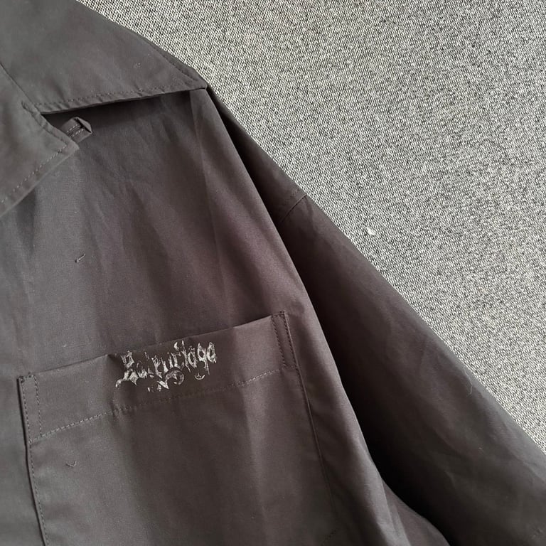 Balenciaga Metal Logo Short Sleeve Shirt Black - 5