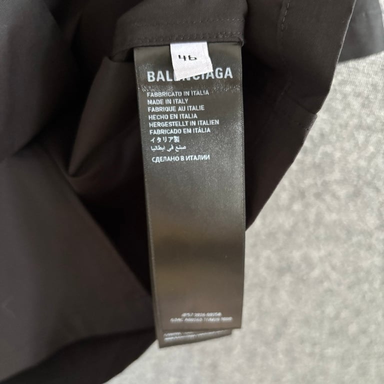 Balenciaga Metal Logo Short Sleeve Shirt Black - 7