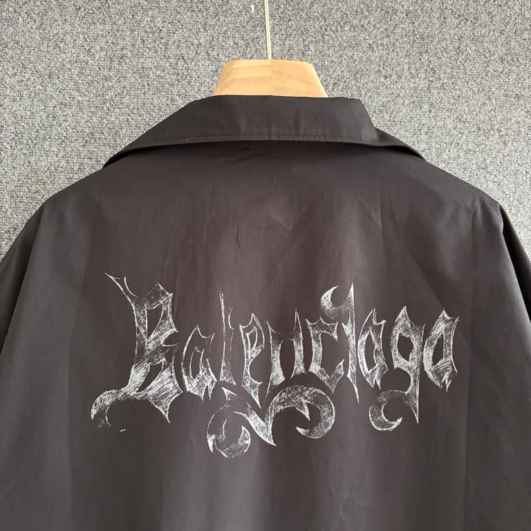 Balenciaga Metal Logo Short Sleeve Shirt Black - 8