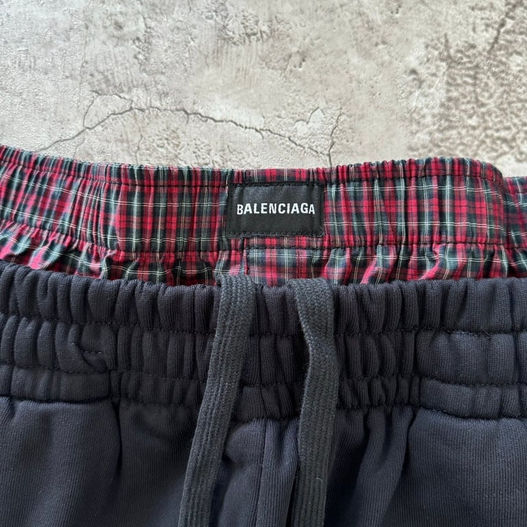 Balenciaga Double Waistband Shorts Black - 12