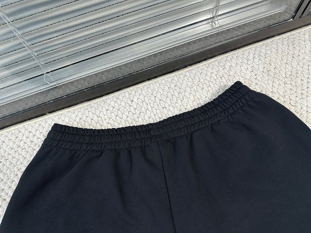 Balenciaga Logo Sweat Shorts Black - 9