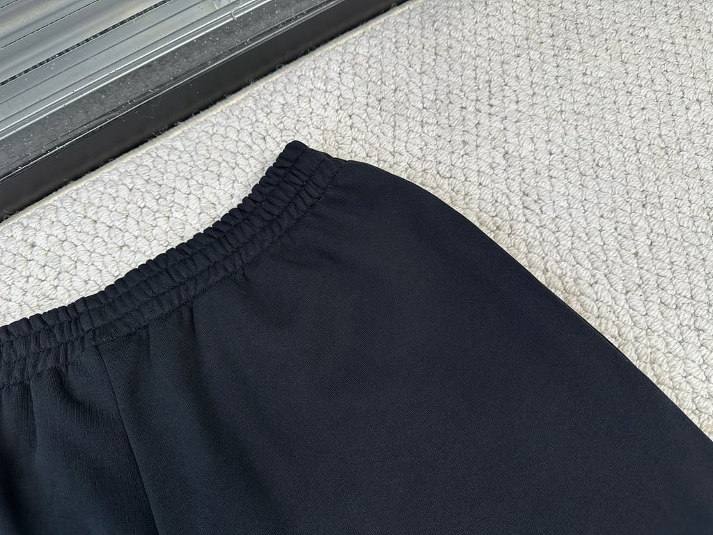 Balenciaga Logo Sweat Shorts Black - 10