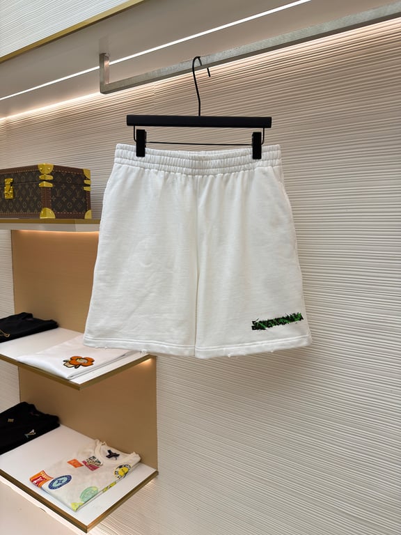 Balenciaga Tape Logo Shorts Black - 13