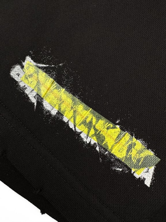 Balenciaga Tape Logo Shorts Black - 7
