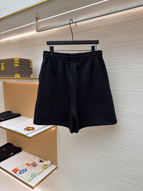 Balenciaga Tape Logo Shorts Black - 8