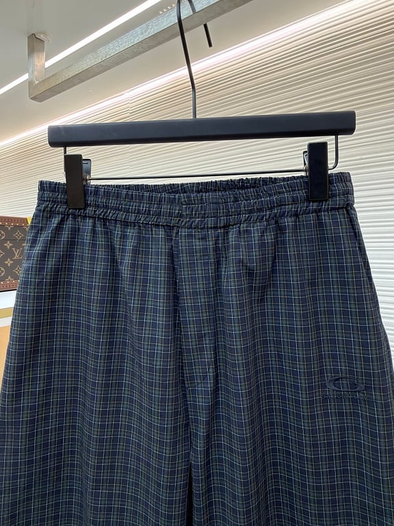 Balenciaga Plaid Unity Logo Trousers - 7