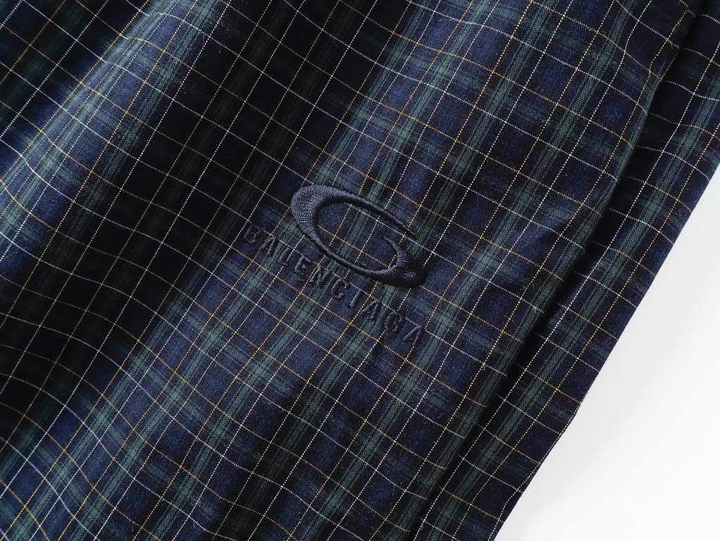 Balenciaga Plaid Unity Logo Trousers - 10