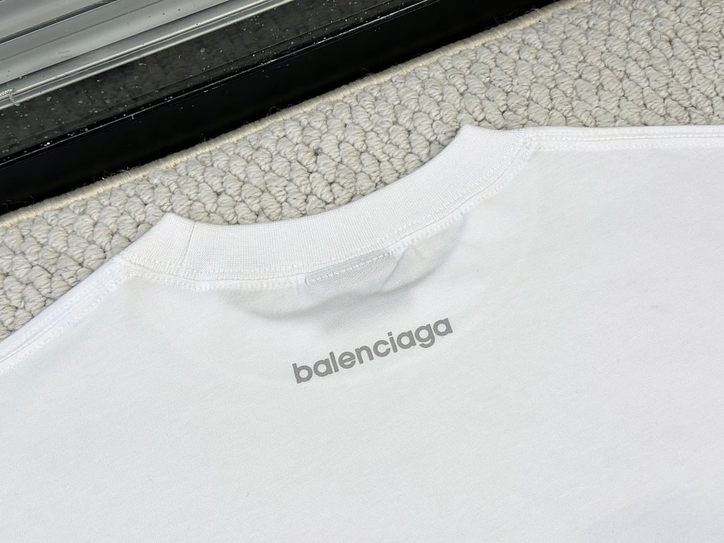 Balenciaga 326105-5L Sporty Logo T-Shirt Black - 19
