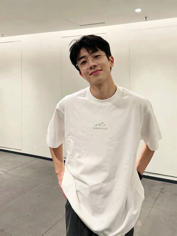 Balenciaga 326105-5L Sporty Logo T-Shirt Black - 3