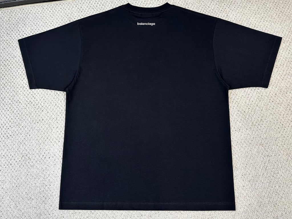 Balenciaga 326105-5L Sporty Logo T-Shirt Black - 5