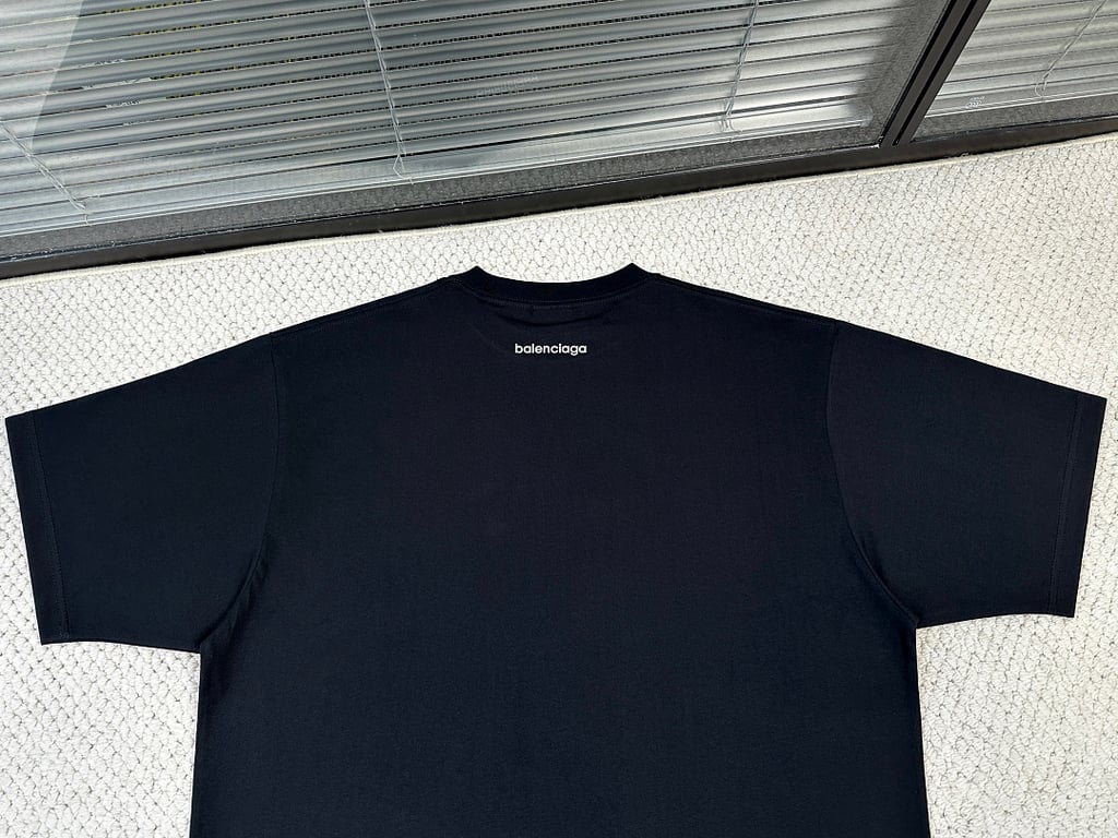 Balenciaga 326105-5L Sporty Logo T-Shirt Black - 10