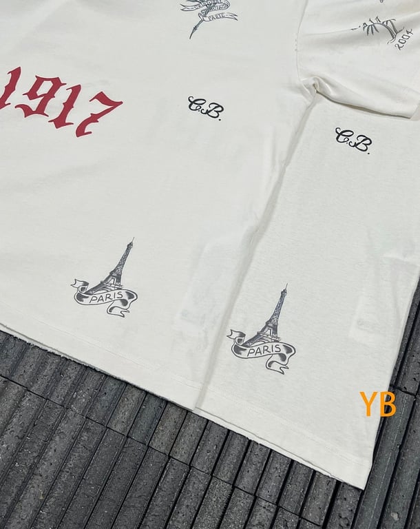 Balenciaga Tattoo Graphic T-Shirt Cream - 11