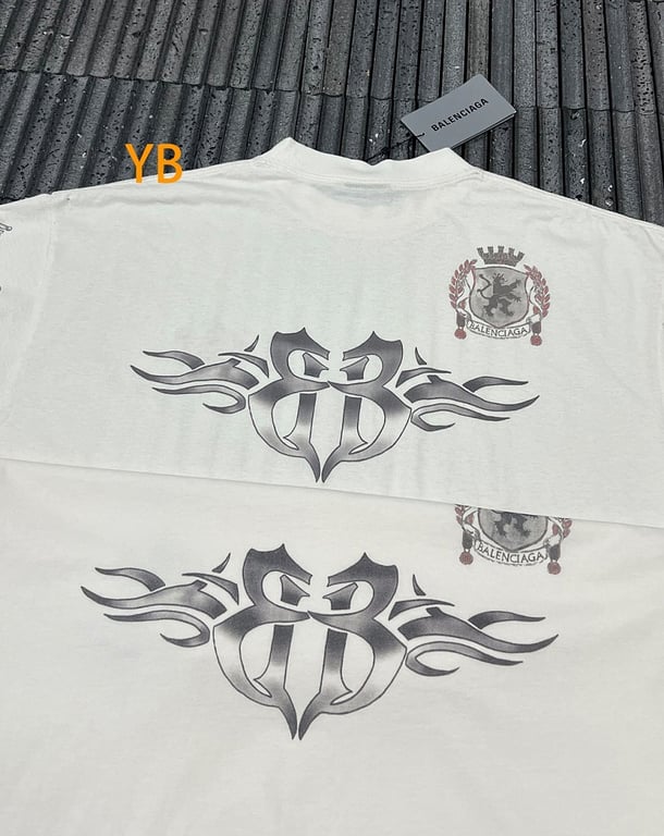Balenciaga Tattoo Graphic T-Shirt Cream - 13