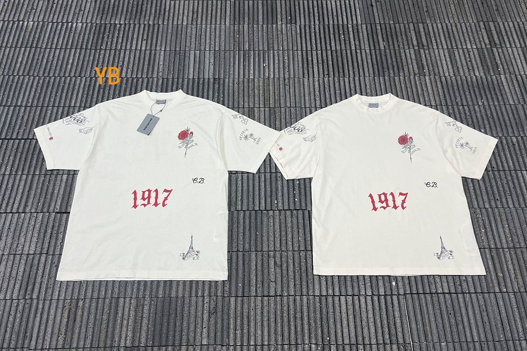Balenciaga Tattoo Graphic T-Shirt Cream - 5
