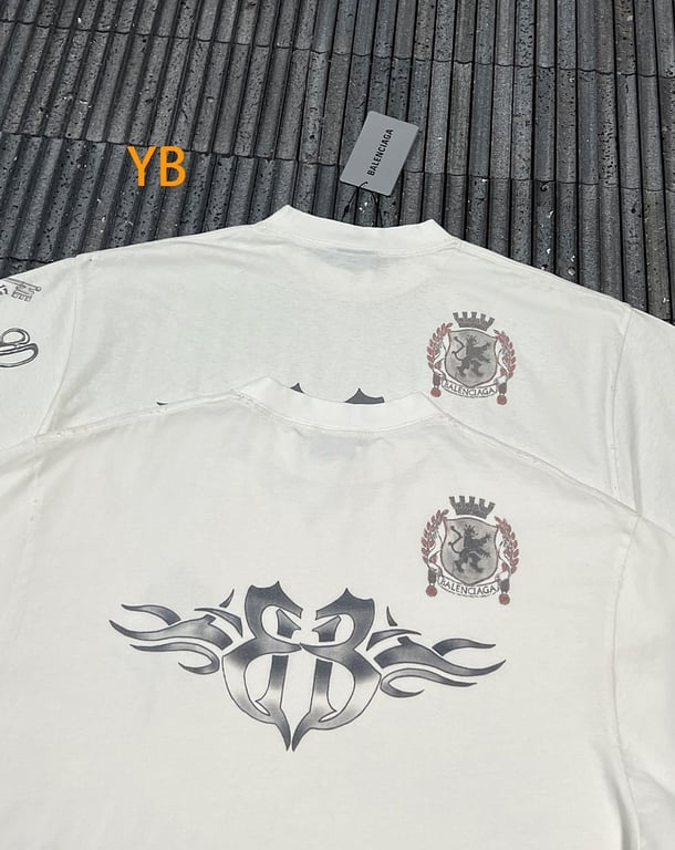 Balenciaga Tattoo Graphic T-Shirt Cream - 8