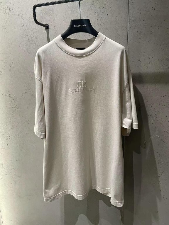 Balenciaga BB Logo Embroidered T-Shirt - 4