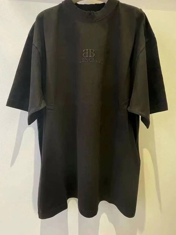 Balenciaga BB Logo Embroidered T-Shirt - 5