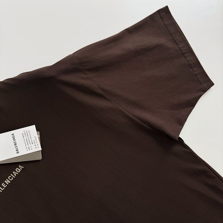 Balenciaga Logo T-Shirt Brown - 13