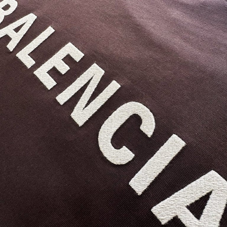 Balenciaga Logo T-Shirt Brown - 14