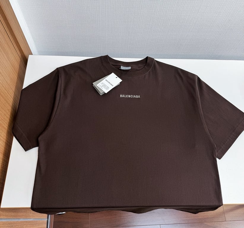 Balenciaga Logo T-Shirt Brown - 9