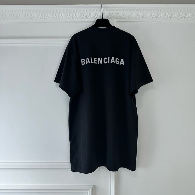 Balenciaga Reflective Logo T-Shirt Black - 11