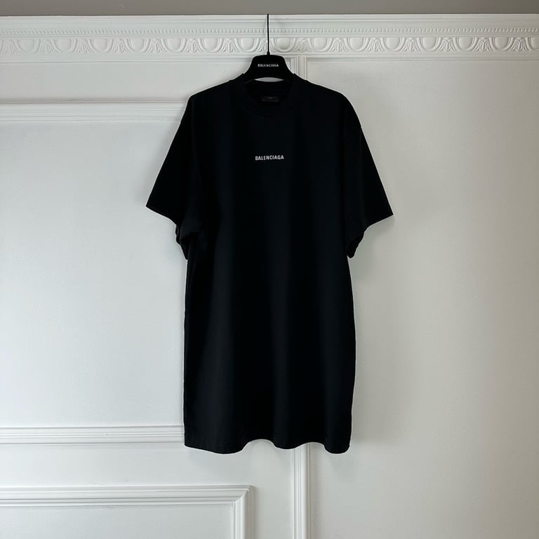 Balenciaga Reflective Logo T-Shirt Black - 12