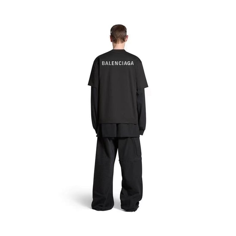 Balenciaga Reflective Logo T-Shirt Black - 3