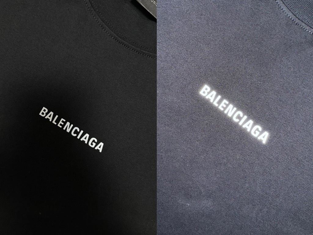 Balenciaga Reflective Logo T-Shirt Black - 4