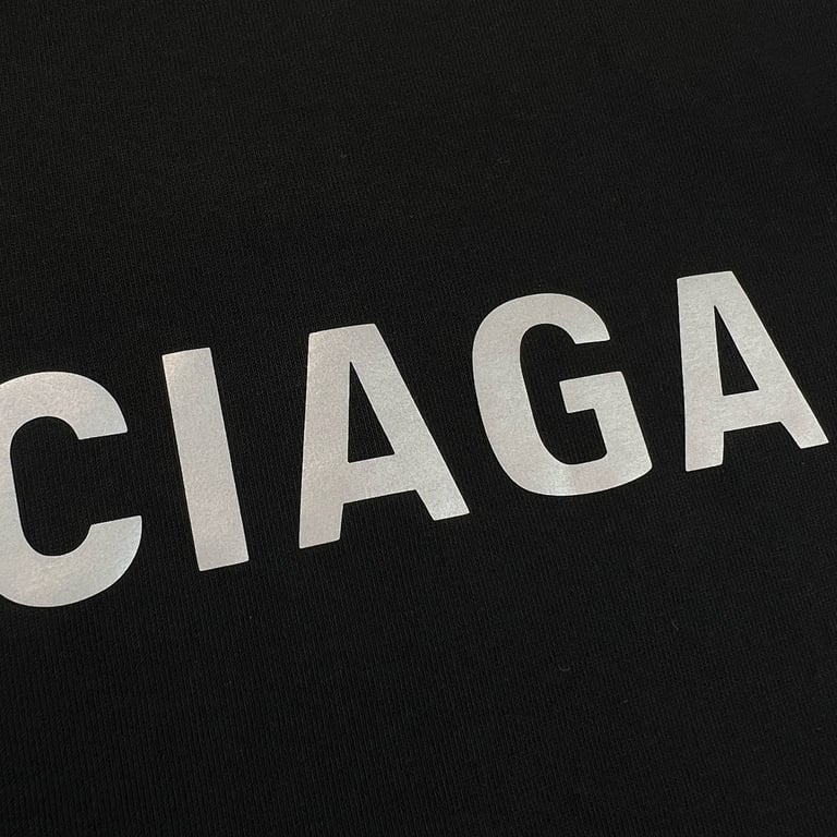 Balenciaga Reflective Logo T-Shirt Black - 7