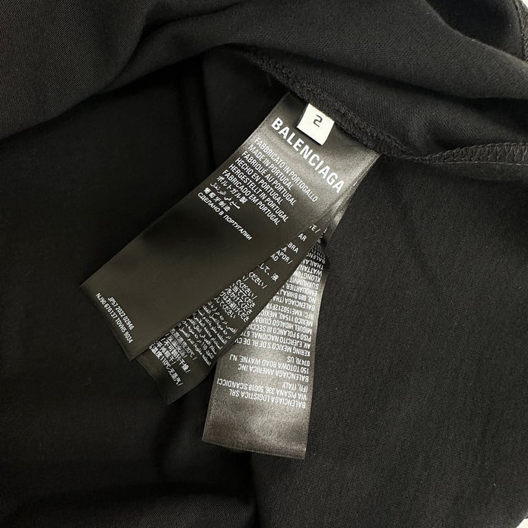 Balenciaga Graphic Logo T-Shirt Black - 12