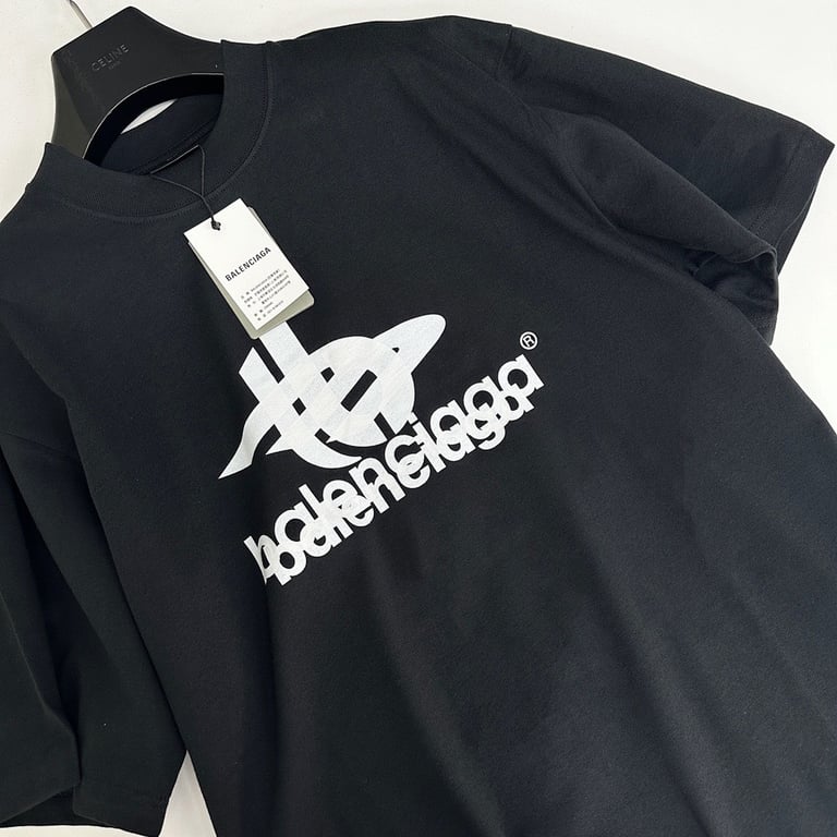 Balenciaga Graphic Logo T-Shirt Black - 3