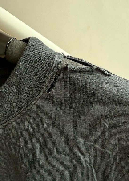 Balenciaga Planet Earth Distressed T-Shirt Black - 11