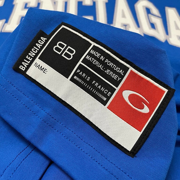 Balenciaga 01 Graphic T-Shirt Blue - 5