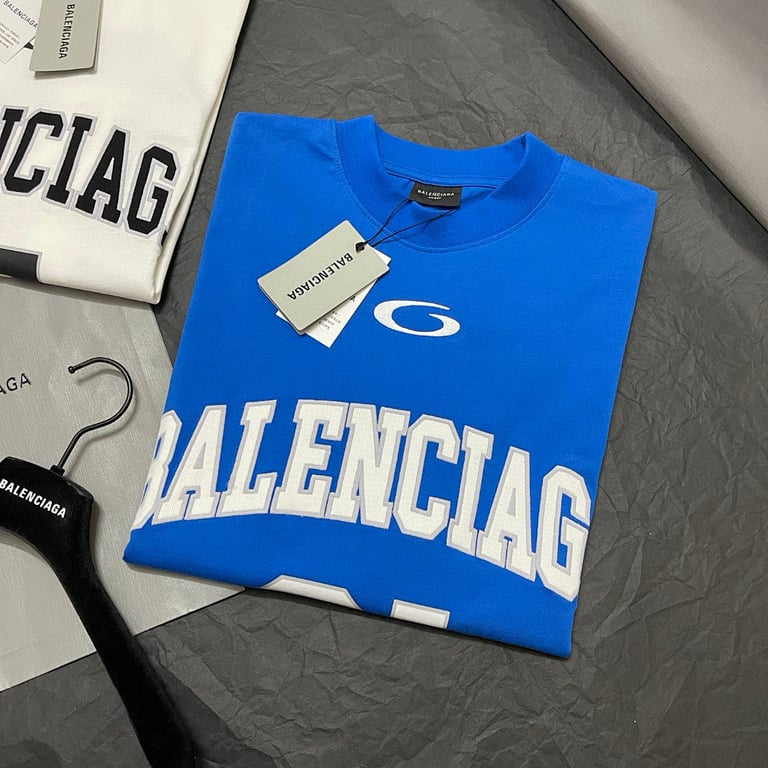 Balenciaga 01 Graphic T-Shirt Blue - 7