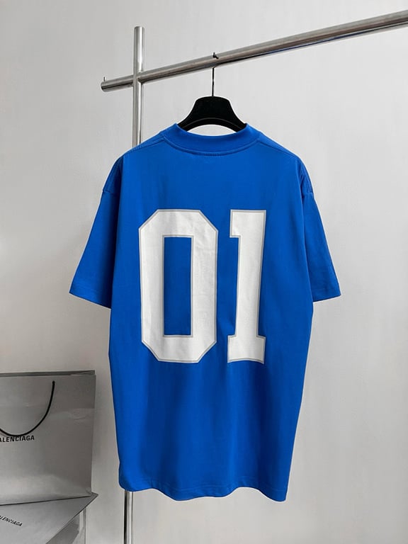 Balenciaga 01 Graphic T-Shirt Blue - 8
