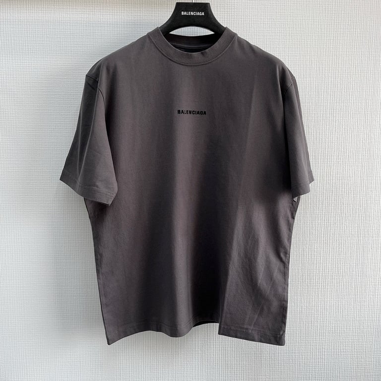 Balenciaga Embroidered Logo T-Shirt Grey - 14